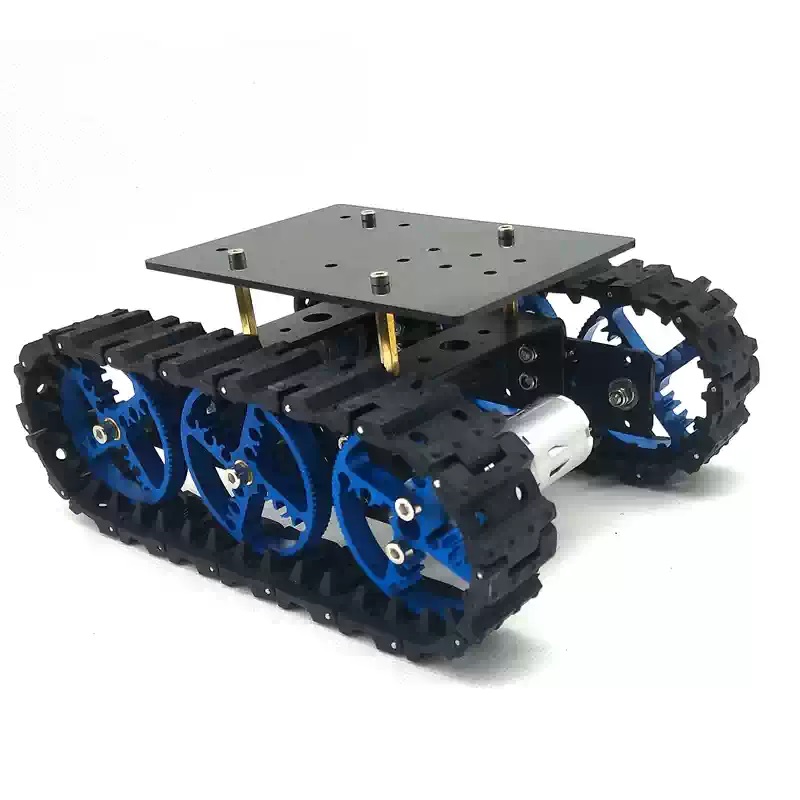 Mini Intelligent Rubber Tracked Robot Chassis