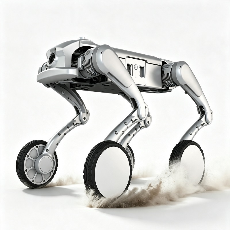 Wheeled Quadruped Robot All-Terrain Inspection Dog